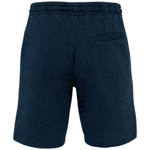 Short coton bio Terry H | Short publicitaire Washed navy blue 3