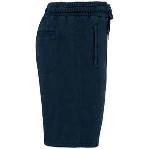 Short coton bio Terry H | Short publicitaire Washed navy blue 4