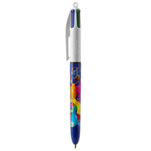 Stylo BIC® 4 Couleurs Publicitaire | Stylo Personnalisé | KelCom Blanc Bleu marine 5