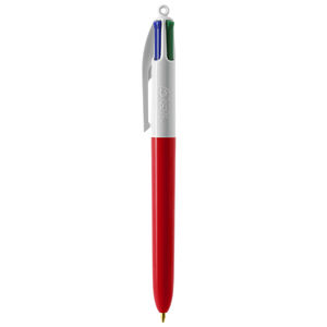 Stylo BIC® 4 Couleurs Publicitaire | Stylo Personnalisé | KelCom Blanc Rouge