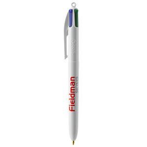 Stylo BIC® 4 Couleurs Publicitaire | Stylo Personnalisé | KelCom Blanc 3