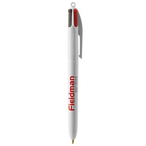 Stylo BIC® 4 Couleurs Publicitaire | Stylo Personnalisé | KelCom Blanc 4