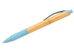 Stylo bambou fibre de paille | Stylo bille personnalisé Blue 1