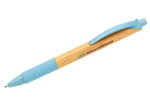 Stylo bambou fibre de paille | Stylo bille personnalisé Blue 3