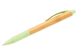 Stylo bambou fibre de paille | Stylo bille personnalisé Green 1