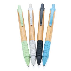 Stylo bambou fibre de paille | Stylo bille personnalisé Green 4