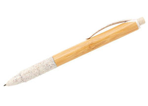 Stylo bambou fibre de paille | Stylo bille personnalisé White 1