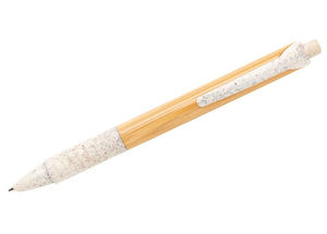 Stylo bambou fibre de paille | Stylo bille personnalisé White 2