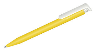 Stylo Super Hit Bio Matt | Stylo bille personnalisé Jaune 123 Blanc