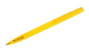 Stylo bille Media Clic | Stylo bille publicitaire Jaune clear