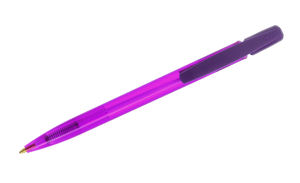 Stylo bille Media Clic | Stylo bille publicitaire Violet clear