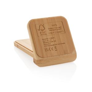 Support induction bambou | Support de téléphone publicitaire Brown 5