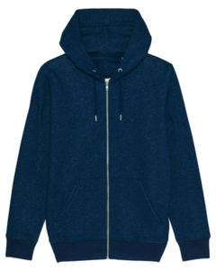 Sweat capuche molleton | Sweat à capuche personnalisé Black Heather Blue 1