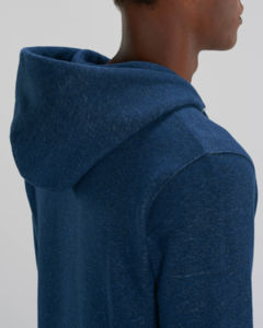 Sweat capuche molleton | Sweat à capuche personnalisé Black Heather Blue 4