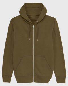 Sweat capuche molleton | Sweat à capuche personnalisé British Khaki 1