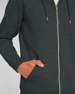 Sweat capuche molleton | Sweat à capuche personnalisé Dark Heather Grey 3