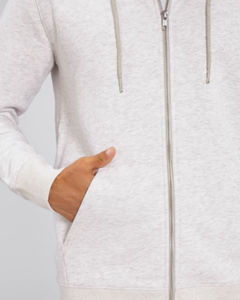 Sweat capuche molleton | Sweat à capuche personnalisé Heather Ash 3