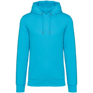 Sweat capuche écolo | Sweat à capuche publicitaire Light turquoise  2