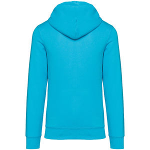 Sweat capuche écolo | Sweat à capuche publicitaire Light turquoise  4