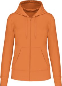 Sweat zippé capuche F | Sweat à capuche publicitaire Light orange