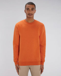 Sweat coton bio | Sweat personnalisé Black Heather Orange