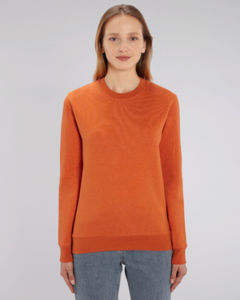 Sweat coton bio | Sweat personnalisé Black Heather Orange 1