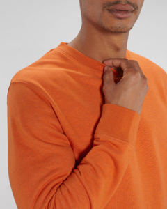 Sweat coton bio | Sweat personnalisé Black Heather Orange 2