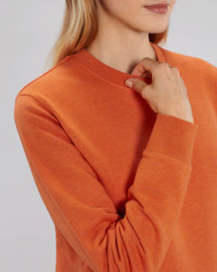 Sweat coton bio | Sweat personnalisé Black Heather Orange 3