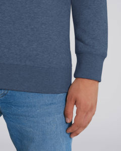 Sweat coton bio | Sweat personnalisé Dark Heather Blue 2