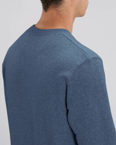 Sweat coton bio | Sweat personnalisé Dark Heather Blue 3