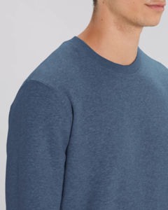 Sweat coton bio | Sweat personnalisé Dark Heather Blue 4