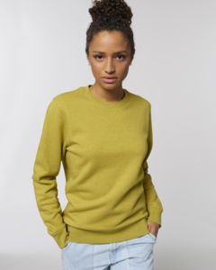 Sweat coton bio | Sweat personnalisé Heather neppy lemon grass 2