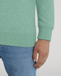 Sweat coton bio | Sweat personnalisé Mid Heather Green 14