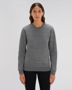 Sweat coton bio | Sweat personnalisé Slub Heather Steel Grey 1