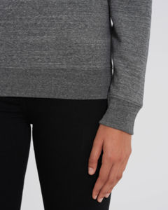 Sweat coton bio | Sweat personnalisé Slub Heather Steel Grey 4