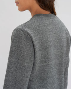 Sweat coton bio | Sweat personnalisé Slub Heather Steel Grey 5