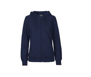 Sweat zip coton bio F | Sweat publicitaire Navy