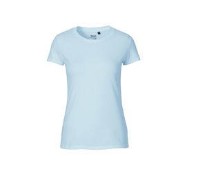 T-shirt fit coton bio F | T-shirt personnalisé Light Blue