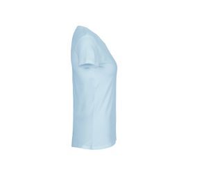 T-shirt fit coton bio F | T-shirt personnalisé Light Blue 3