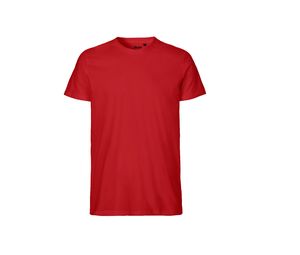 T-shirt fit coton bio H | T-shirt personnalisé Red 1