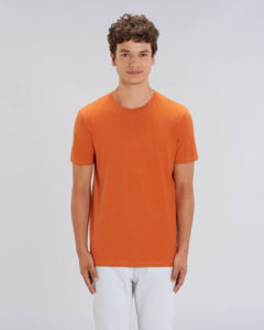 T-shirt jersey bio | T-shirt personnalisé Black Heather Orange