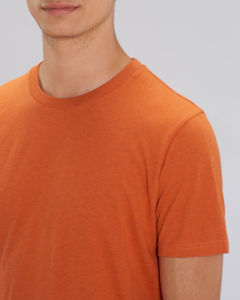 T-shirt jersey bio | T-shirt personnalisé Black Heather Orange 2