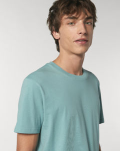 T-shirt jersey bio | T-shirt personnalisé Teal Monstera 4