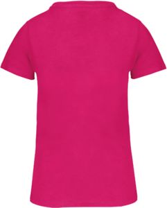 T-shirt col rond bio F | T-shirt publicitaire Fuchsia 1