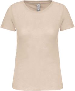 T-shirt col rond bio F | T-shirt publicitaire Light sand