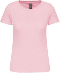 T-shirt col rond bio F | T-shirt publicitaire Pale pink