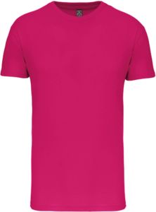 T-shirt col rond bio H | T-shirt publicitaire Fuchsia