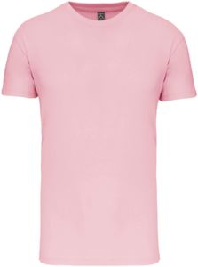 T-shirt col rond bio H | T-shirt publicitaire Pale pink