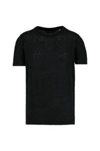 T-shirt lin col rond H | T-shirt publicitaire Black 1