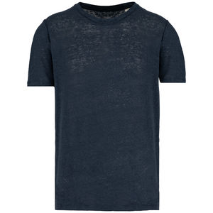 T-shirt lin col rond H | T-shirt publicitaire Navy Blue 4